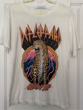 Daydreamer White Crewneck Tee with Black Logo Tag